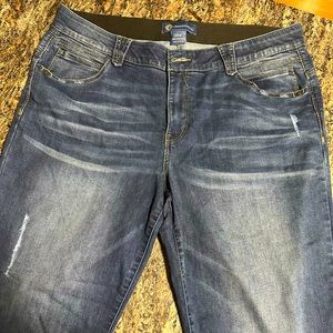 Democracy woman’s jeans 18w - “Ab” Solution distressed denim.  Length regular.